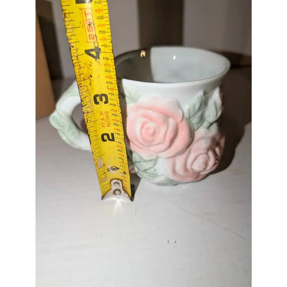 Vintage Beautiful AVON Cherub Angel Mug Roses Teapot Blue Pink Green